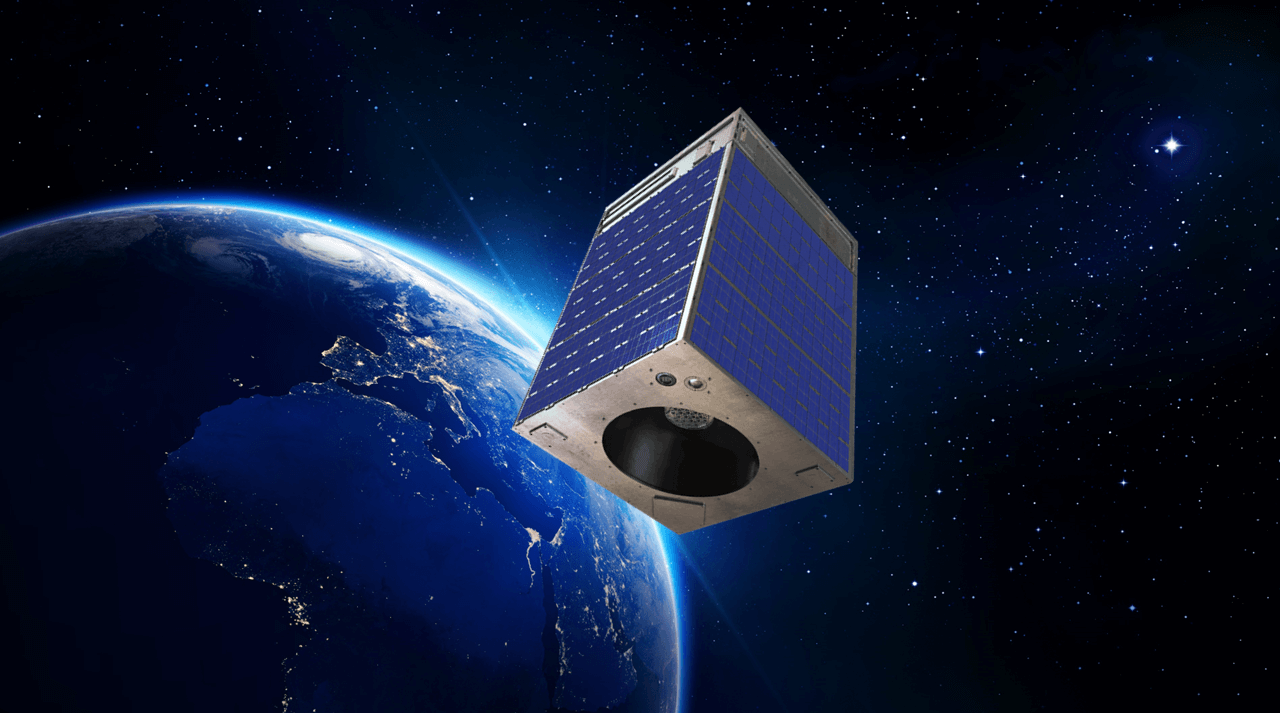 Satellite over earth